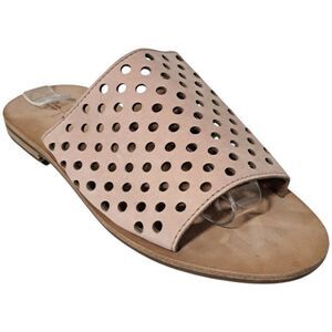 Frye Riley Women's Slides Leather Slip On Sandals Tan Travel Vacation Sun Size 6